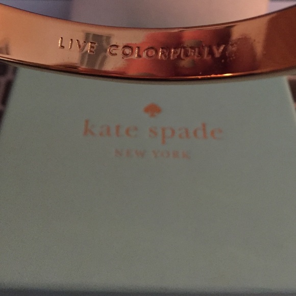 Kate spade hot pink bangle gold spades ❤️❤️❤️❤️❤️ - Picture 3 of 3