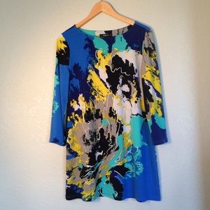 Macy's Abstract Floral Shift Dress