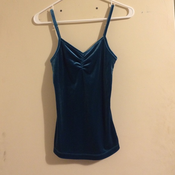 Teal velour tank top