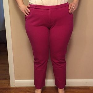 Mossimo Bright Fuchsia Skinny Pants Size 16