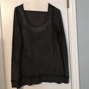 🚫SOLD🚫 Grey studded long sleeve top