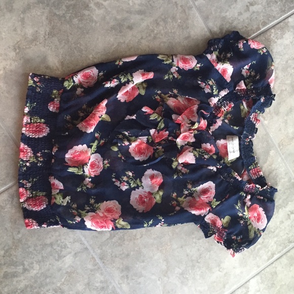 AF floral chiffon blouse