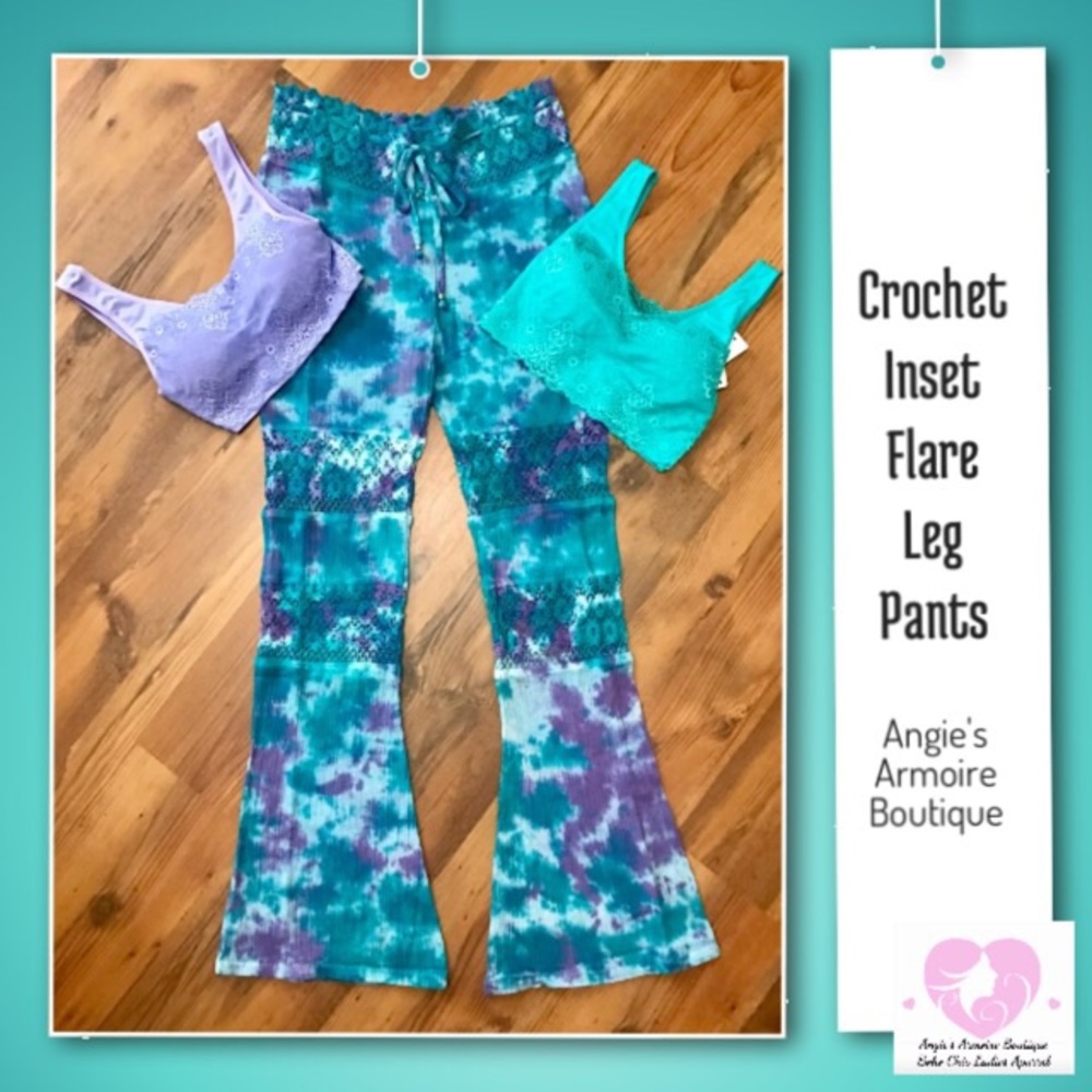 💥CLEARANCE SALE Crochet Inset Swim Cover Pants - Picture 4 of 4