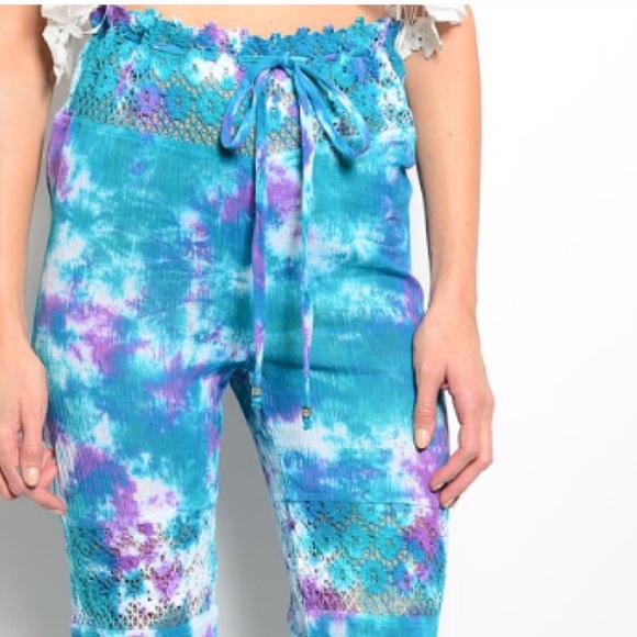 💥CLEARANCE SALE Crochet Inset Swim Cover Pants - Picture 2 of 4