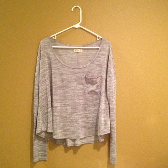 Hollister Tops - ❌ SOLD ❌ HOLLISTER • Grey long-sleeve shirt
