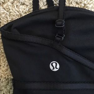 Lululemon athletica black workout top.