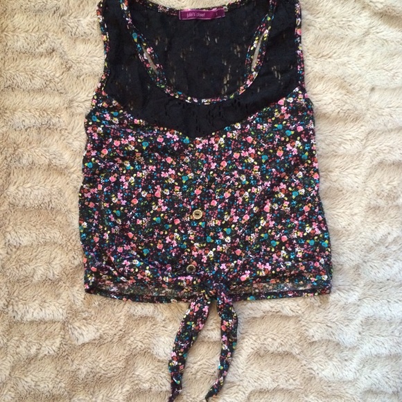 Floral Print Crop Top