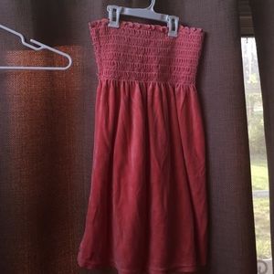Velour shirred dress