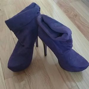 Purple booties