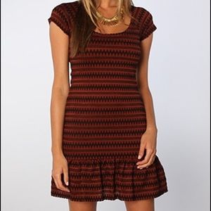Free People Cozy Day Flounce Dress in copper