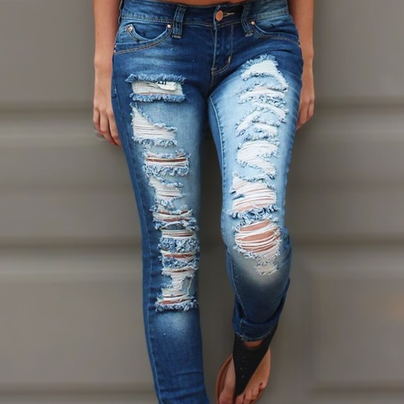 Loved N' Torn Skinny Jeans - Picture 2 of 5