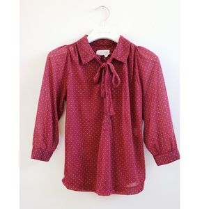 [SOLD] ZARA Ribbon Button Down