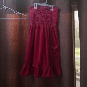 Velour mini dress