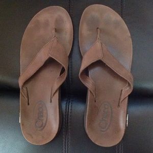 Leather Chaco flip flops