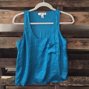 Teal racer back top