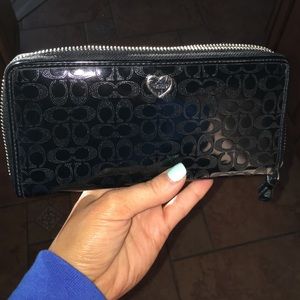 Authentic black coach wallet