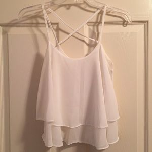 White flowy tank