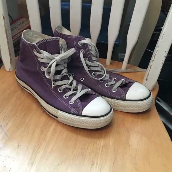 Purple high top converse