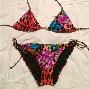 Victoria's Secret animal & flower print bikini