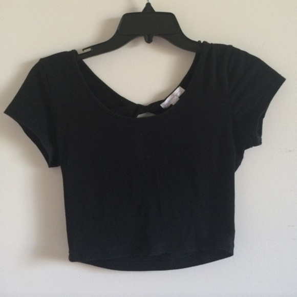 Black Bow Crop Top