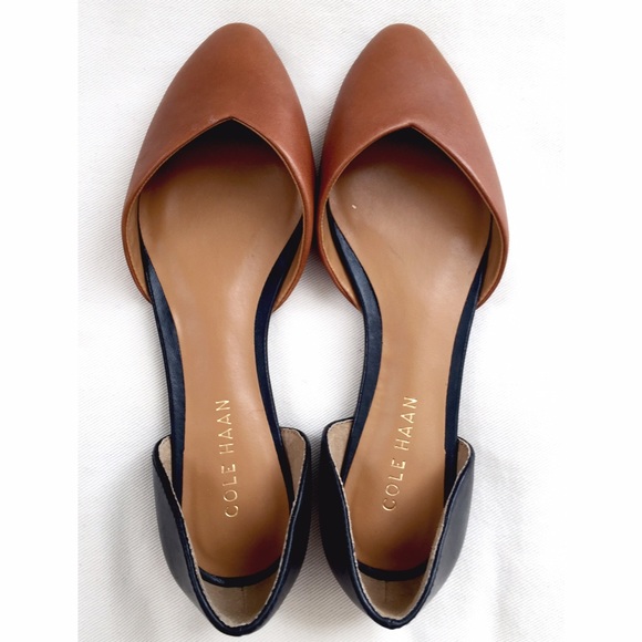 1 DAY Cole Haan Two tone leather D'orsay flats - Picture 2 of 3