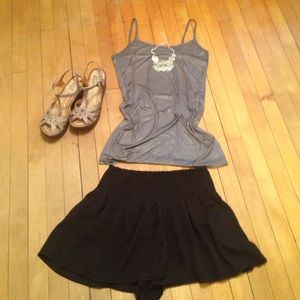 Shimmery long Buckle tank