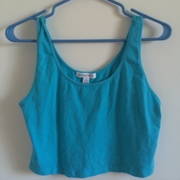 Blue Tank Crop Top