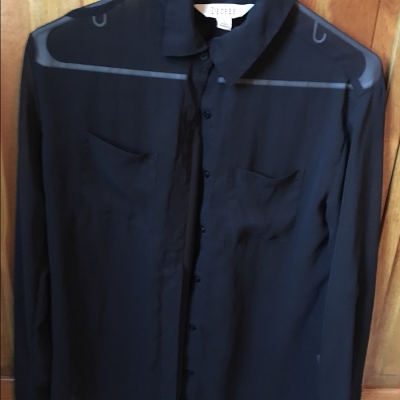 Decree Tops - Sheer button down