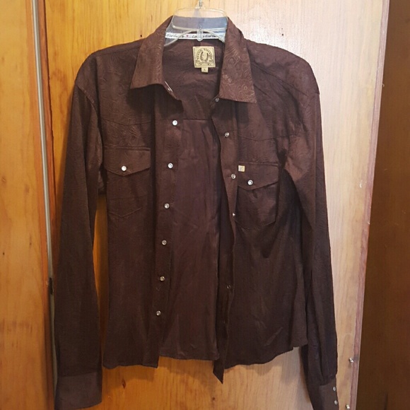 Brown button up
