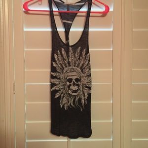 Twist back racer back top