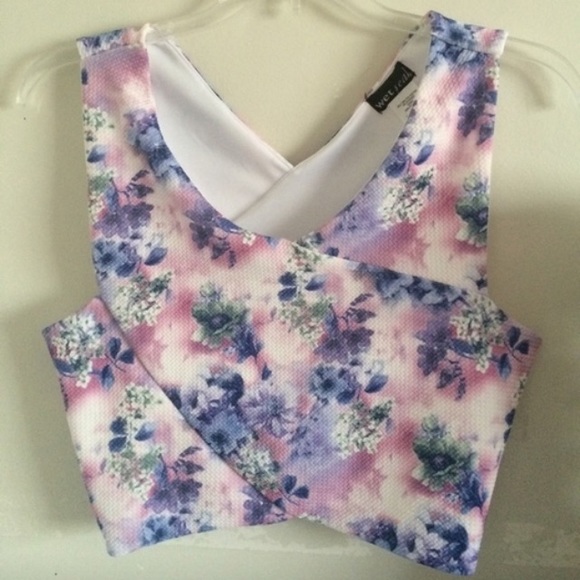 Flower Print Crop Top