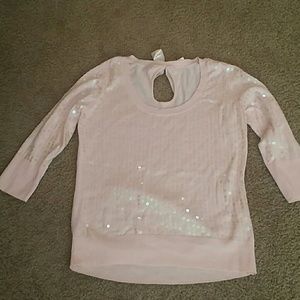 Pink blouse w/ sequin front and sleeves
