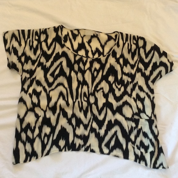 Silk short sleeved top