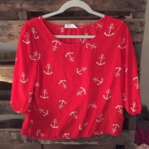 Nautical themed blouse