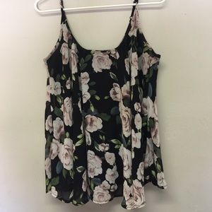 Flowy rose print blouse