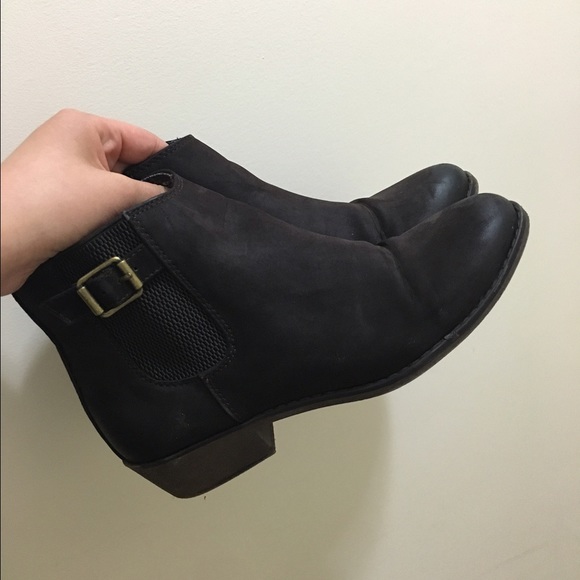 brown suede ankle boots