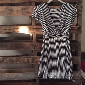 Navy striped dress