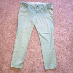 LC Lauren Conrad Mint Green Skinny Jeans Size 16