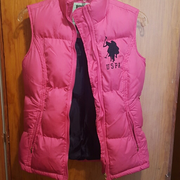 Pink quilted vest