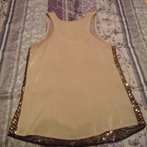 Charlotte Russe Gold Sequin Shirt - Picture 2 of 2