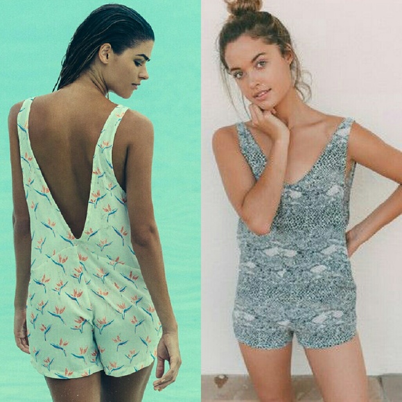 New acacia vintage hawaii italy silk romper jumper - Picture 3 of 4