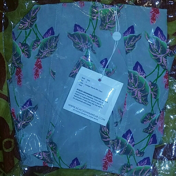 New acacia vintage hawaii italy silk romper jumper - Picture 4 of 4