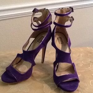 Stiletto Heels Purple faux suede sz 9.5 $25