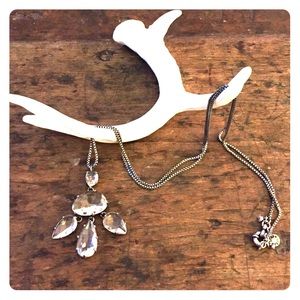 Silver and Crystal J.Crew Necklace