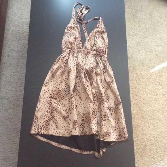 Mimi Chica Brand Animal print Halter Sundress