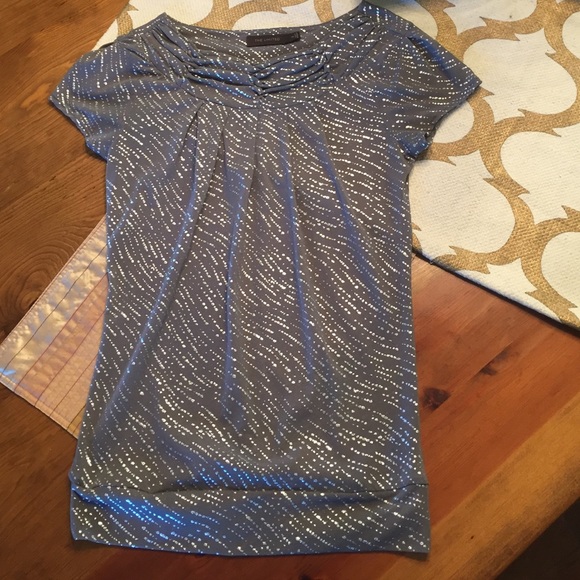 The Limited XS Grey and Silver Blouse