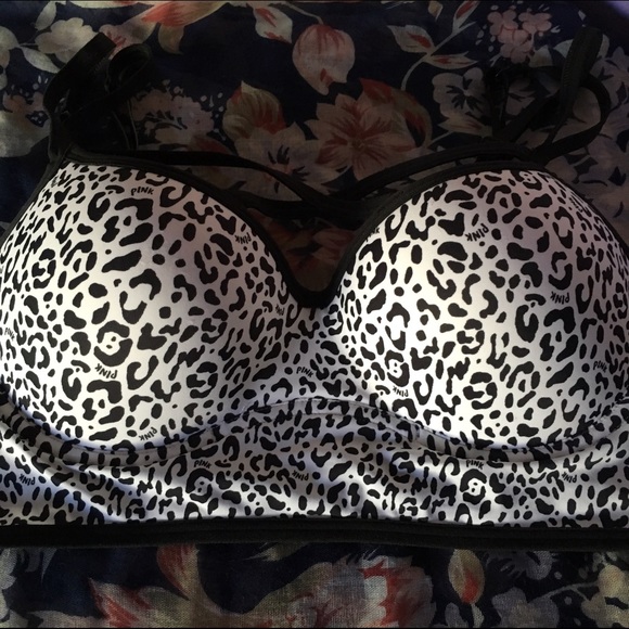 VS PINK Cheetah Push Up Bralette