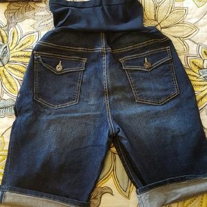 Indigo Blue Maternity Jean Shorts