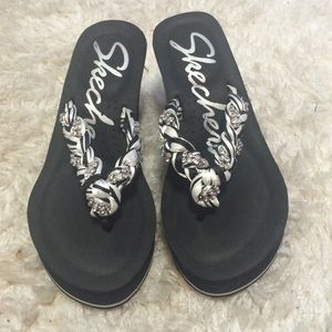 Mainly Black Flip Flops Wedged (On Hold)