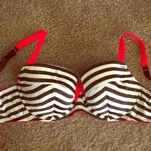Victoria's Secret striped balconet bra